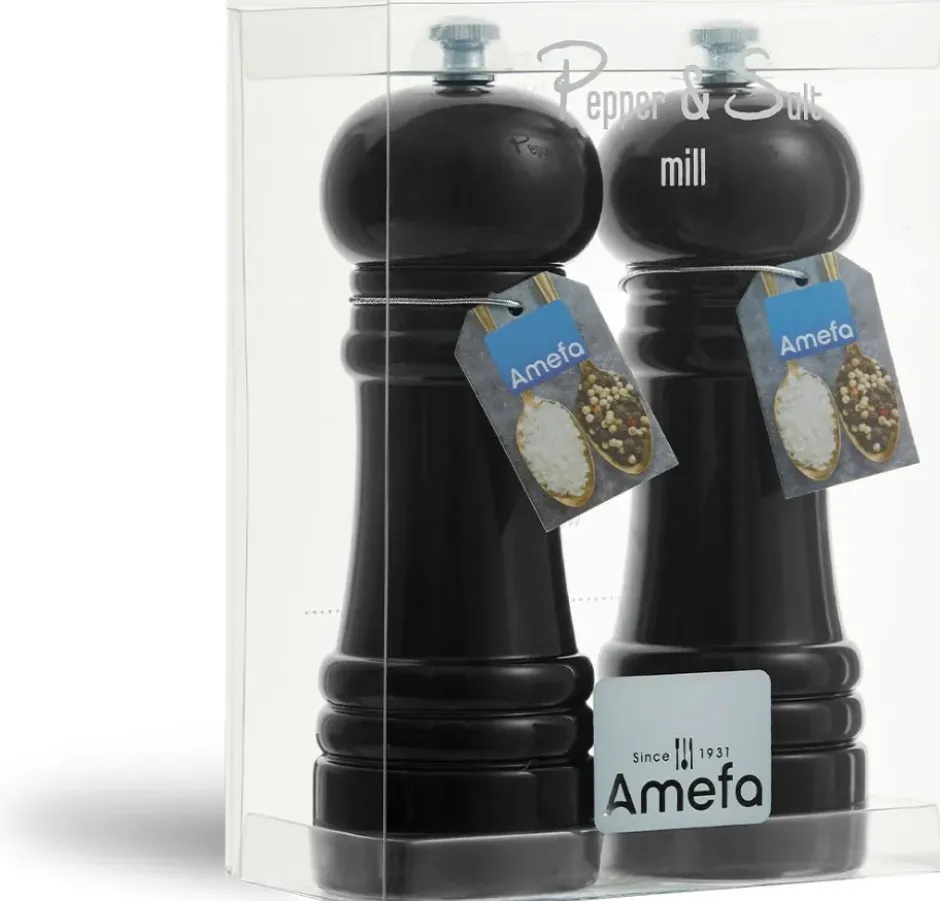 Amefa salt & pepparkvarn 2 delar, Svart
