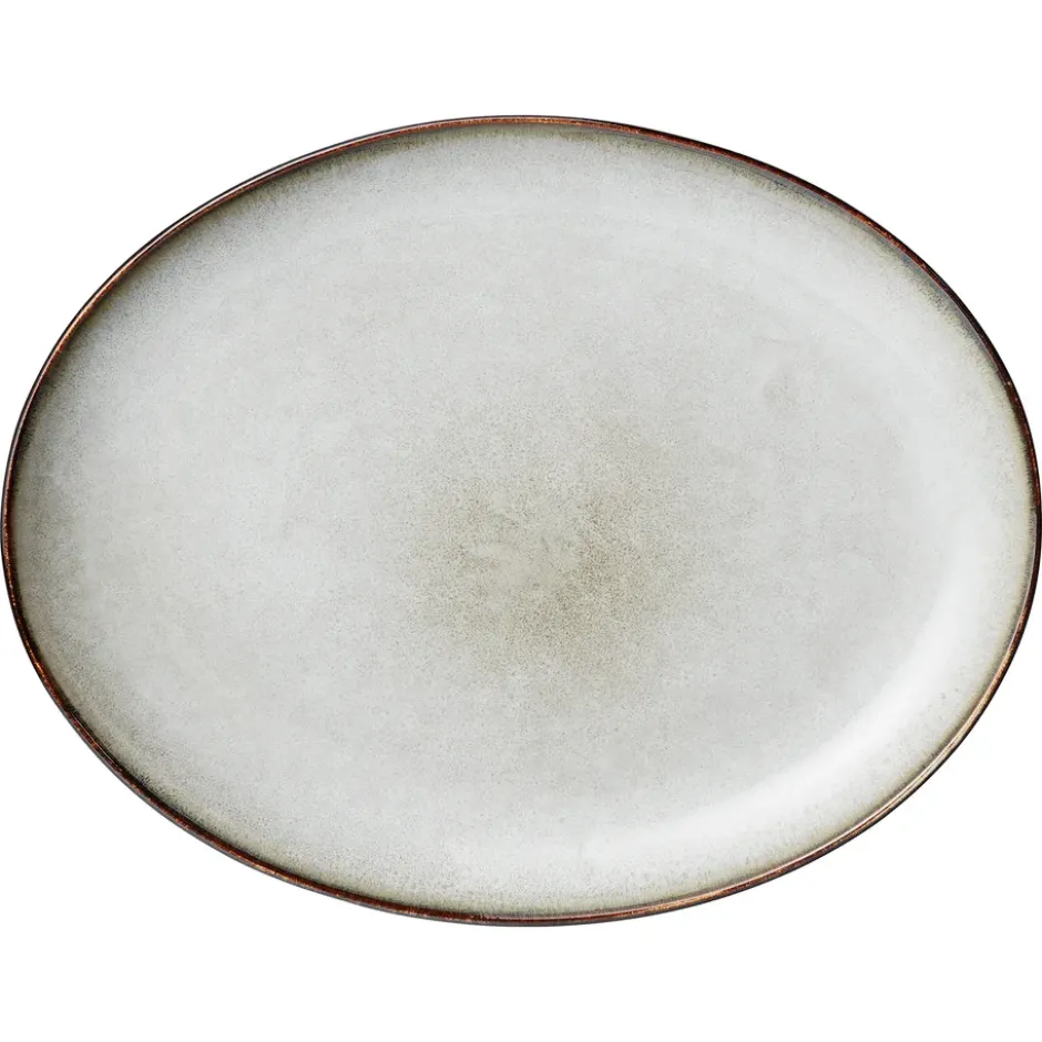 Amera tallrik oval, Grå