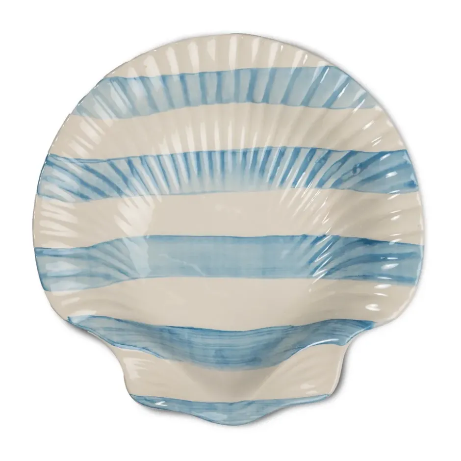 Armona stripe tallrik 23,5x23,5 cm, Ljusblå-vit