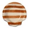 Armona stripe tallrik 23,5x23,5 cm, Ljusbrun-vit