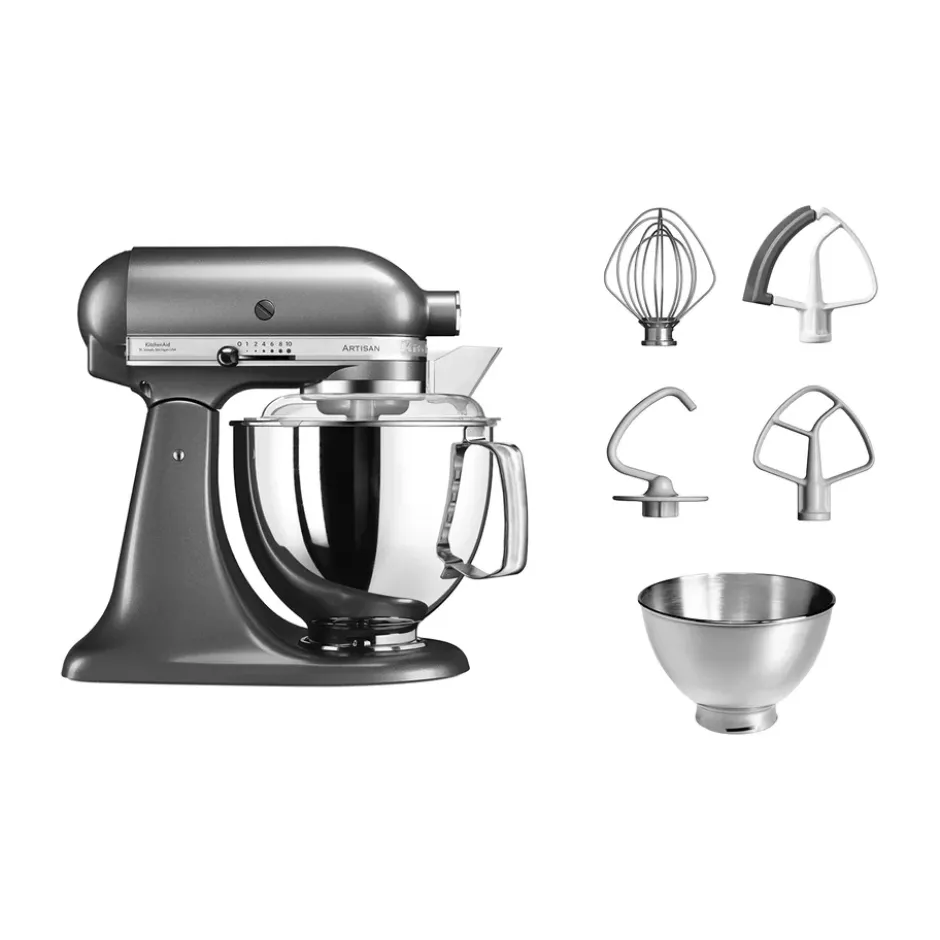 Artisan 5KSM175 köksmaskin med extra tillbehör 4,8 L, Medallion silver