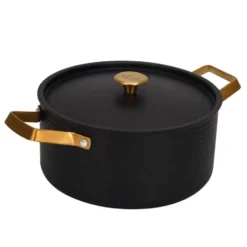 Arvet hamrad svart gryta med lock, Mio, 4 L