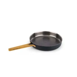 Arvet hamrad svart traktörpanna med lock, Modell X2, Ø28 cm