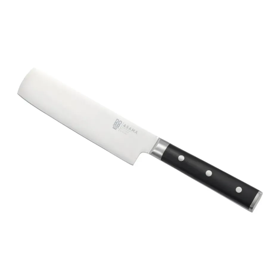 Asama Nakiri grönsakshacka, Rostfritt stål, svart, 31 cm