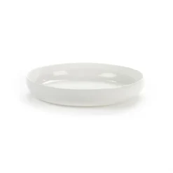 Base assiett med hög kant vit, 16 cm