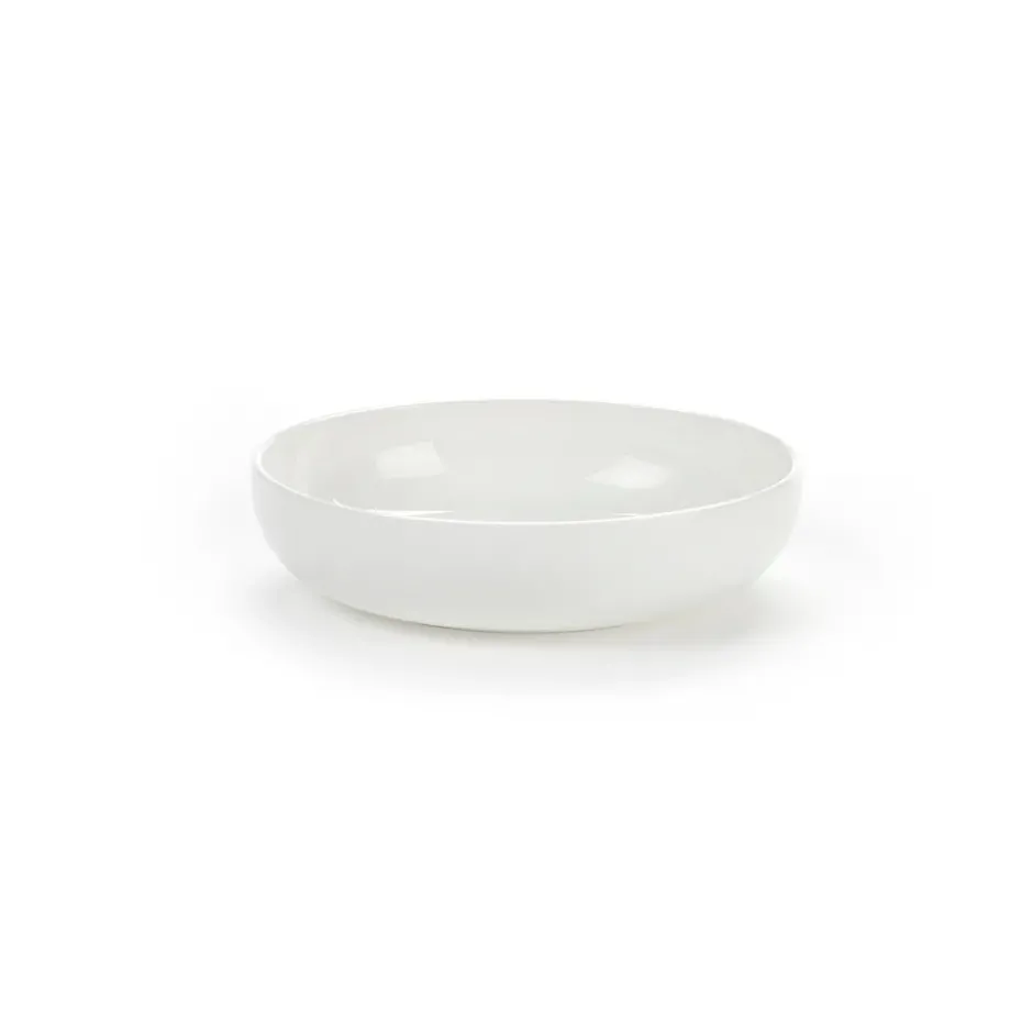 Base sidotallrik med hög kant vit, 12 cm