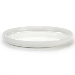 Base tallrik med hög kant vit, 28 cm