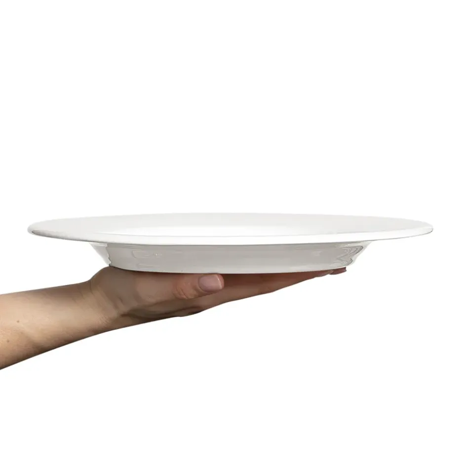 Basic tallrik 28 cm, Vit