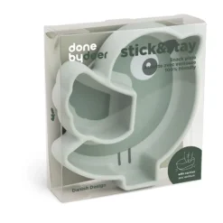 Birdee Stick&Stay barntallrik Ø12 cm, Green