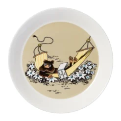 Bisamråttan Mumintallrik Ø19 cm, Beige