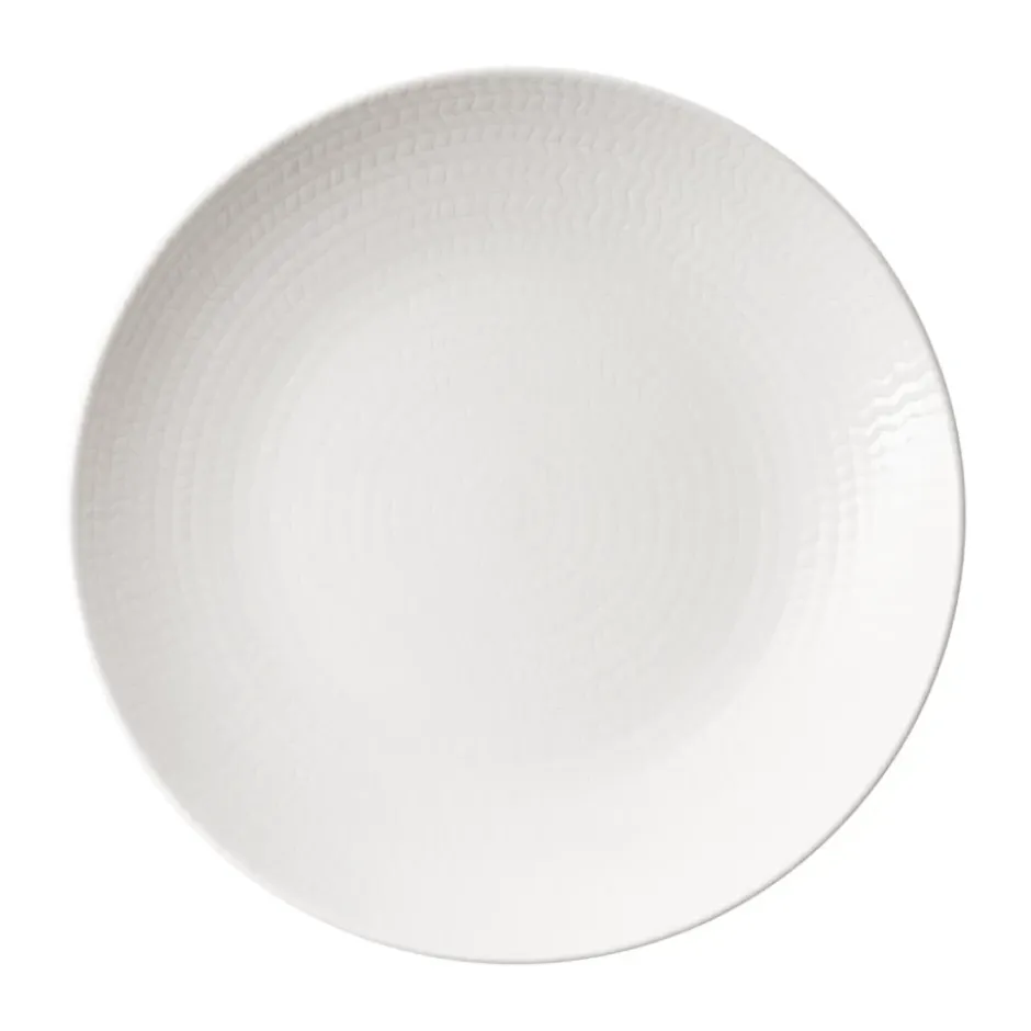 Blå eld tallrik, Vit, 23 cm