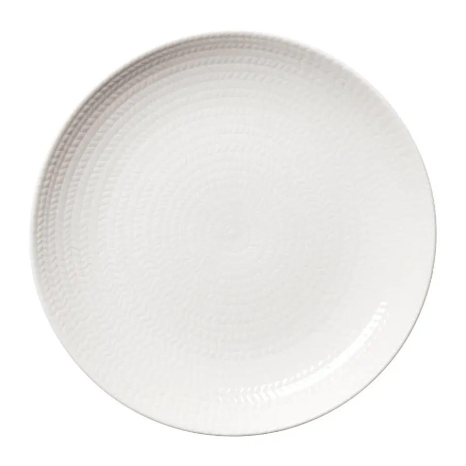Blå eld tallrik, Vit, 26 cm