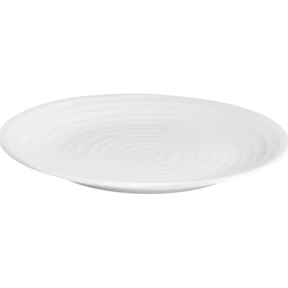 Blond mattallrik 28 cm, stripe vit