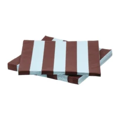 Bold Stripe pappersservett, Vinröd-blå, 20‑pack, 33×33 cm