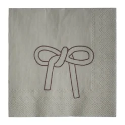 Bow pappersservett 33x33 cm 20-pack, Beige