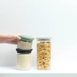 Brabantia glasburk 3-pack, Svart-grå-grön