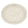 Braided bordstablett oval, Ivory