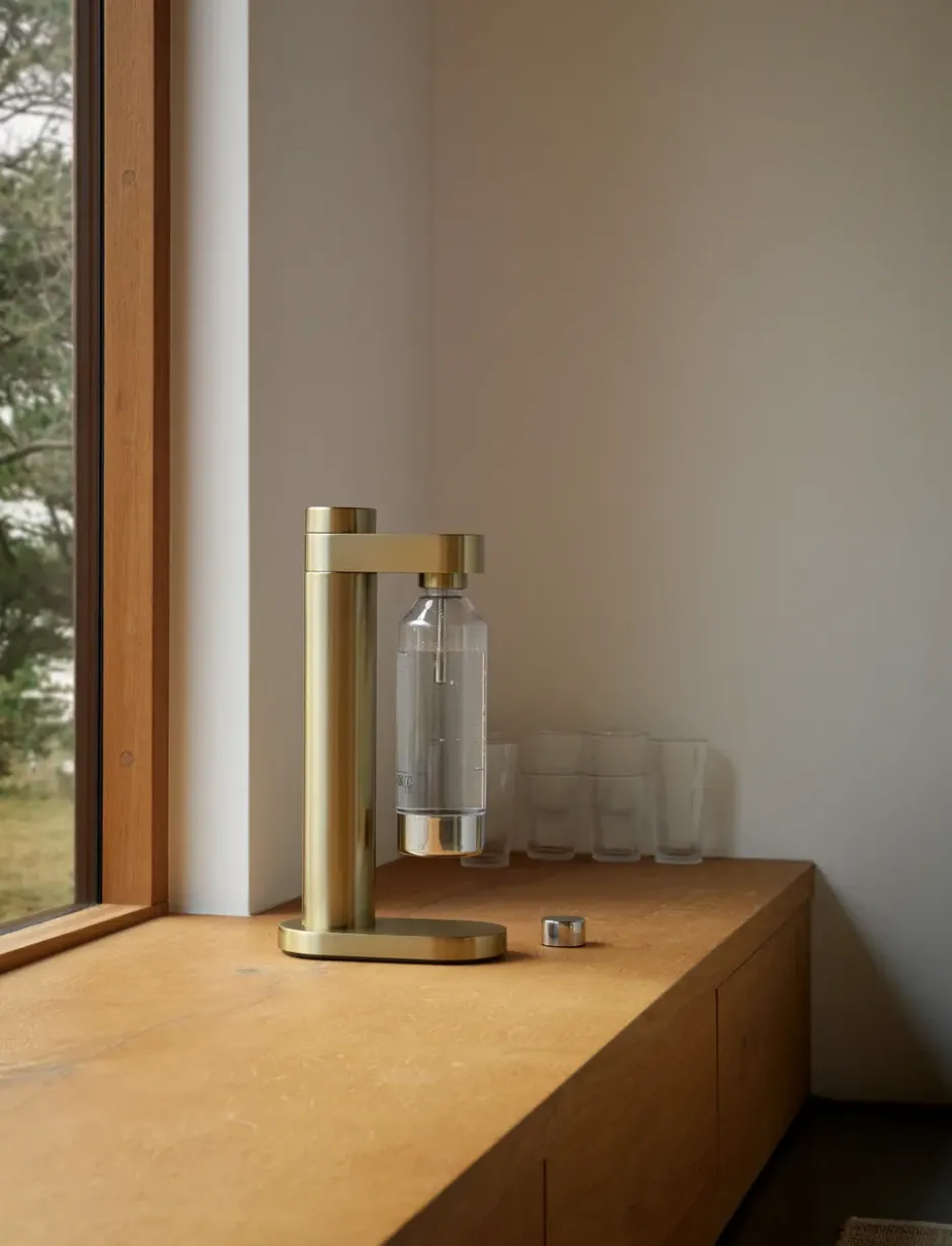 Brus kolsyremaskin, Brushed brass