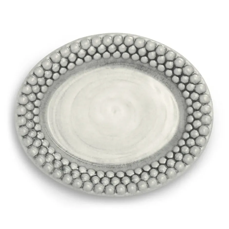 Bubbles oval tallrik 20 cm, Grå