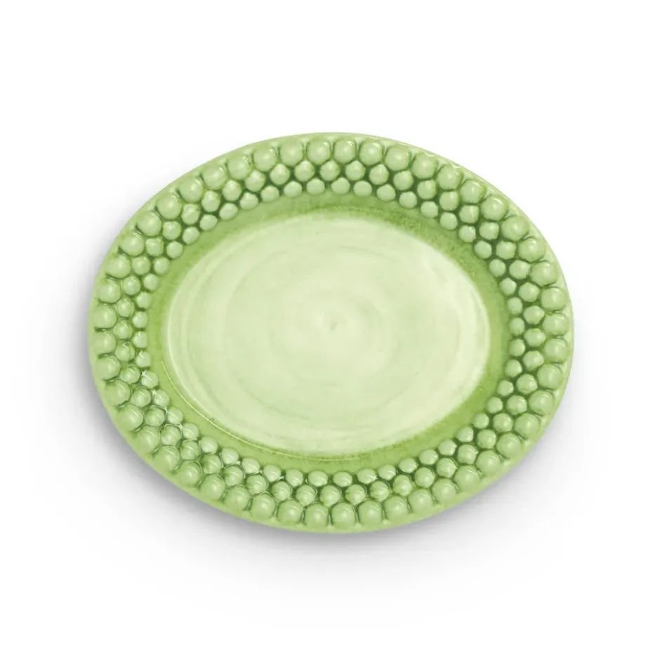 Bubbles oval tallrik 20 cm, Grön