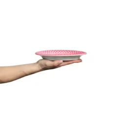 Bubbles oval tallrik 20 cm, Rosa