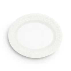 Bubbles oval tallrik 20 cm, Vit