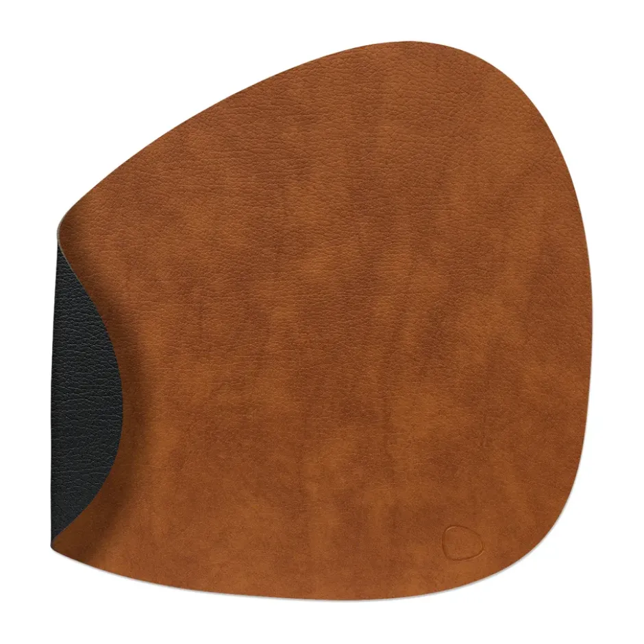 Bull bordstablett vändbar curve L 1 st, Cognac-black