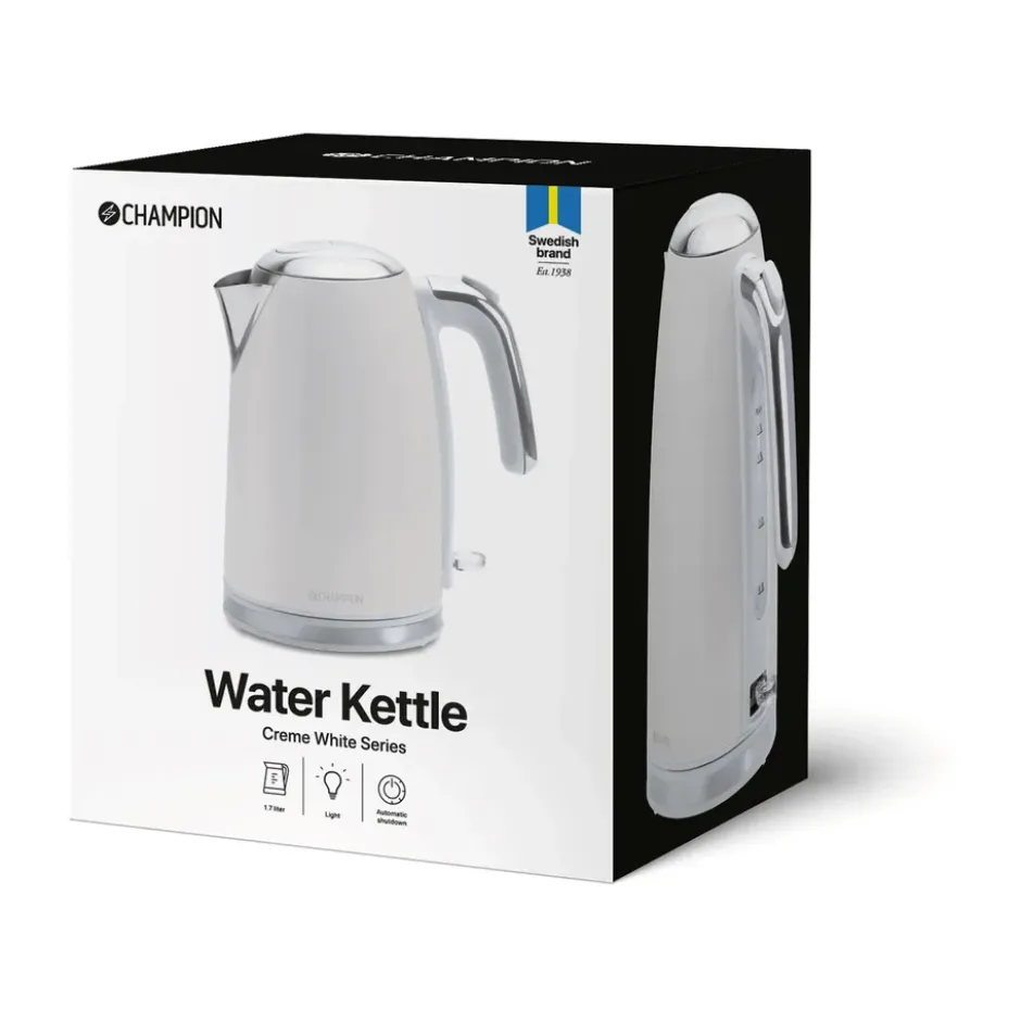 Champion Creme White vattenkokare, Beige, 1,7 L