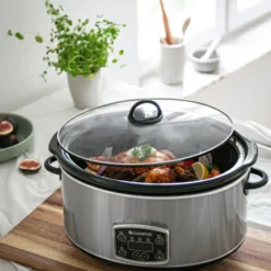 Champion slowcooker, Rostfritt stål, 6,5 L
