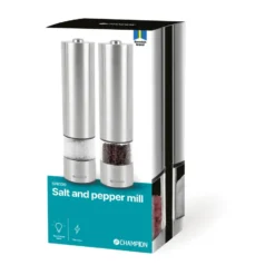 Champion SPK100 salt- och pepparkvarn set, Rostfritt stål