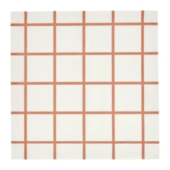 Check & Stripes pappersservett 33x33 cm 20-pack, Beige