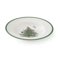 Christmas Tree sopptallrik, White-green-red, 23 cm