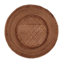 Classic Rattan bordstablett, Dark Brown, 33 cm