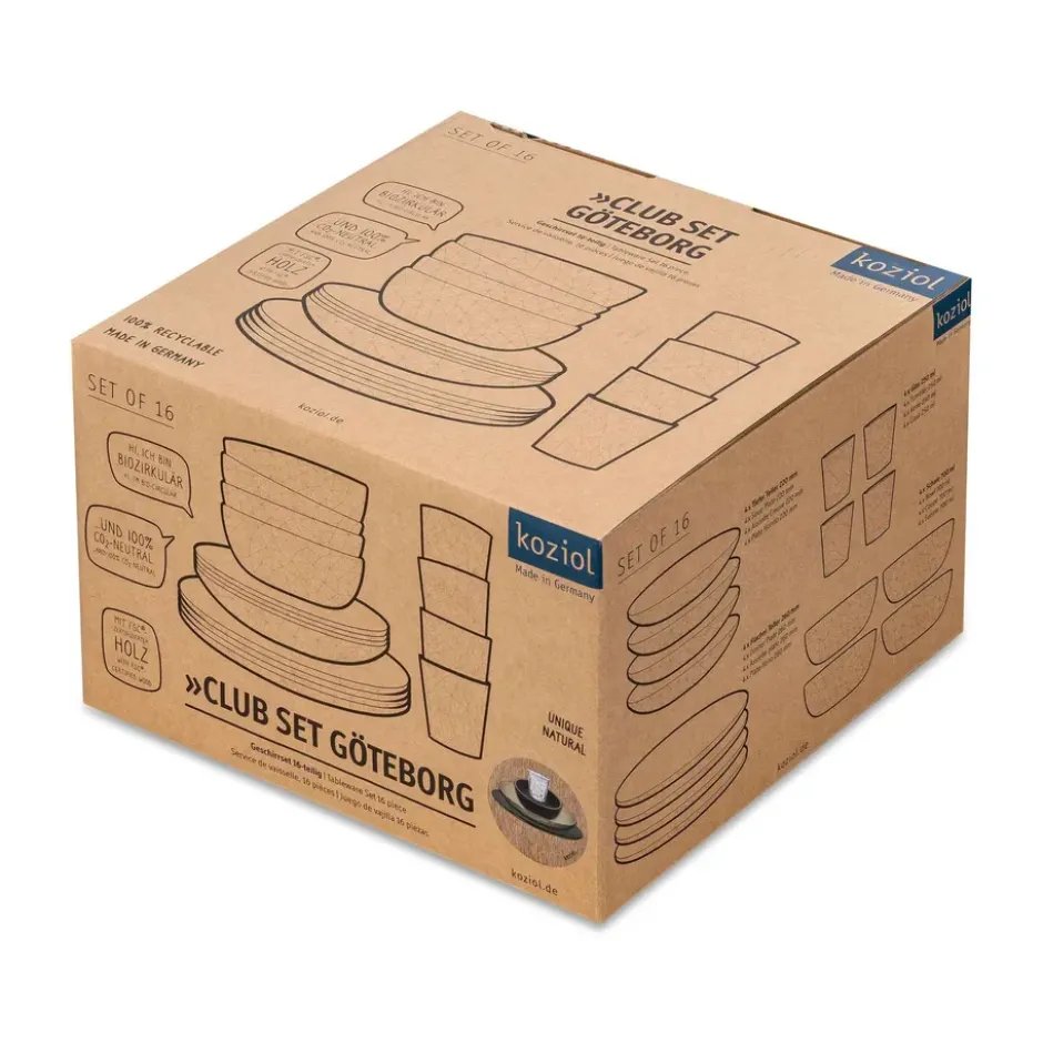 Club Göteborg servis 16 delar biocirk termoplast, Multi