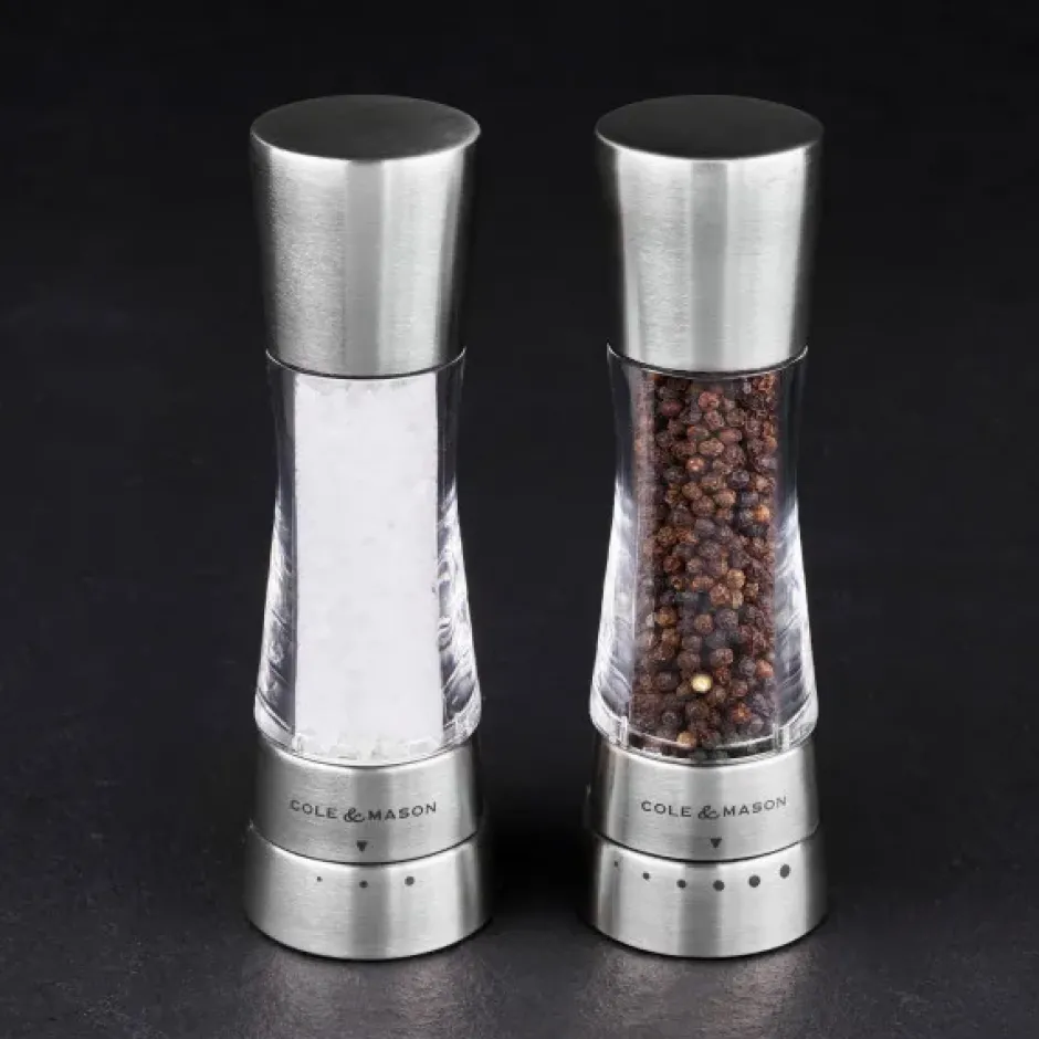 Cole & Mason Derwent salt- och pepparkvarnset 19 cm, Silver
