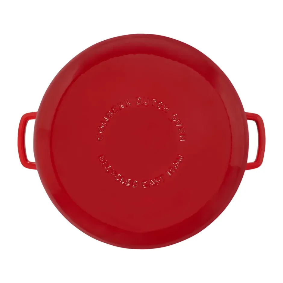 Combekk Enameled gjutjärnsgryta Ø32 cm, Cherry-silver knob