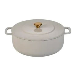 Combekk Enameled gjutjärnsgryta Ø24 cm, Sand-gold knob