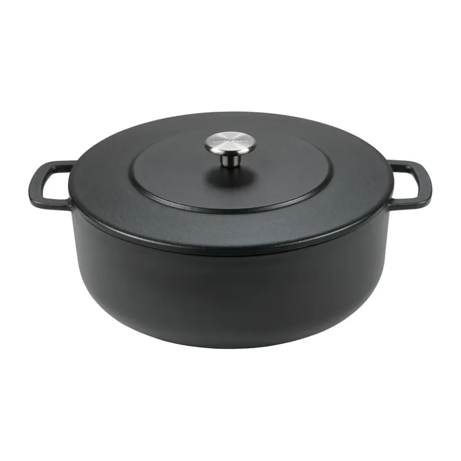 Combekk Enameled gjutjärnsgryta Ø28 cm, Black