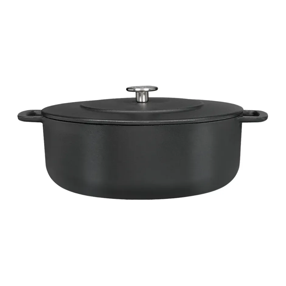 Combekk Enameled gjutjärnsgryta Ø28 cm, Black