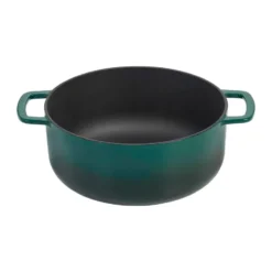 Combekk Enameled gjutjärnsgryta Ø24 cm, Holly Green-gold knob