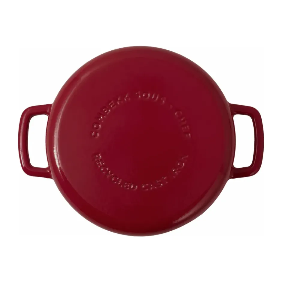 Combekk Enameled stekpanna gjutjärn Ø24 cm, Bordeaux
