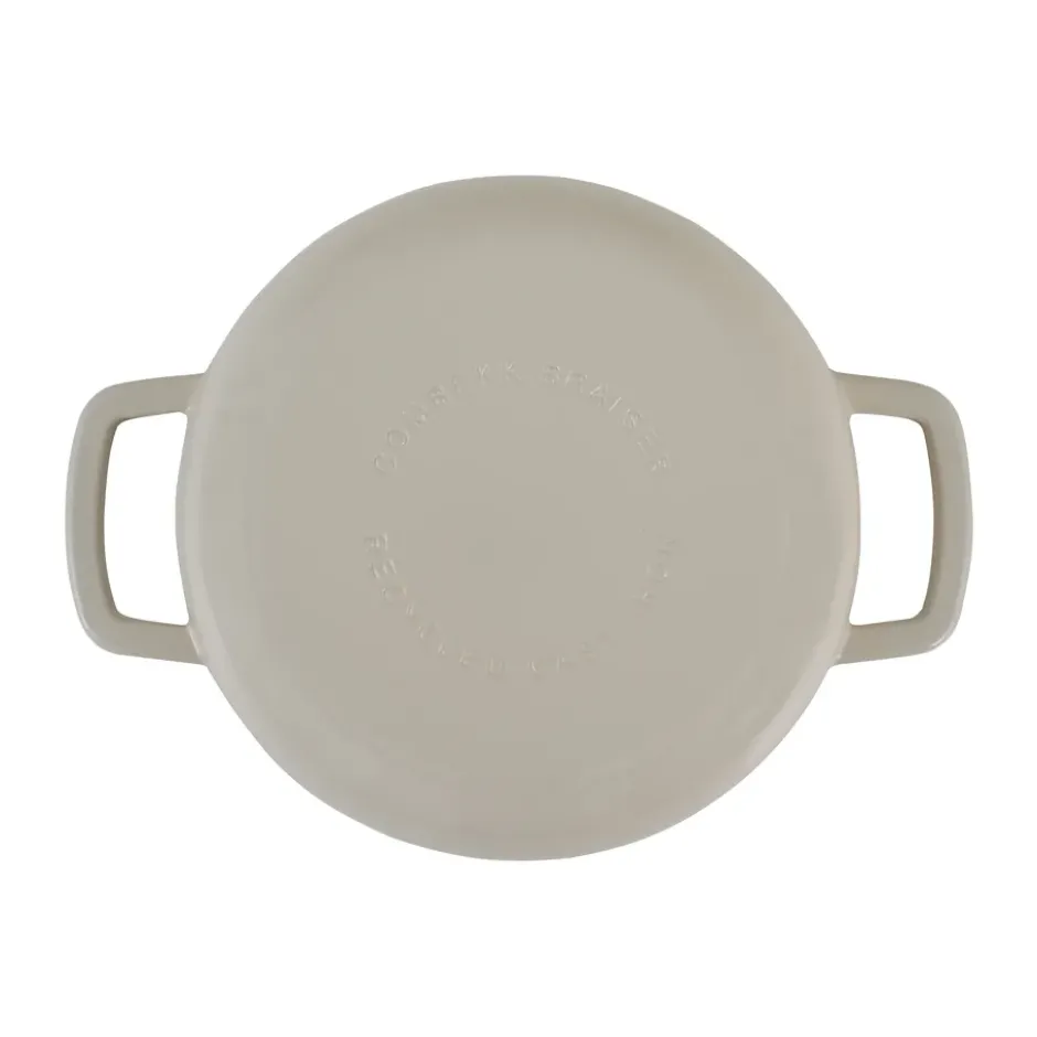 Combekk Enameled traktörpanna gjutjärn Ø28 cm, Sand-gold knob