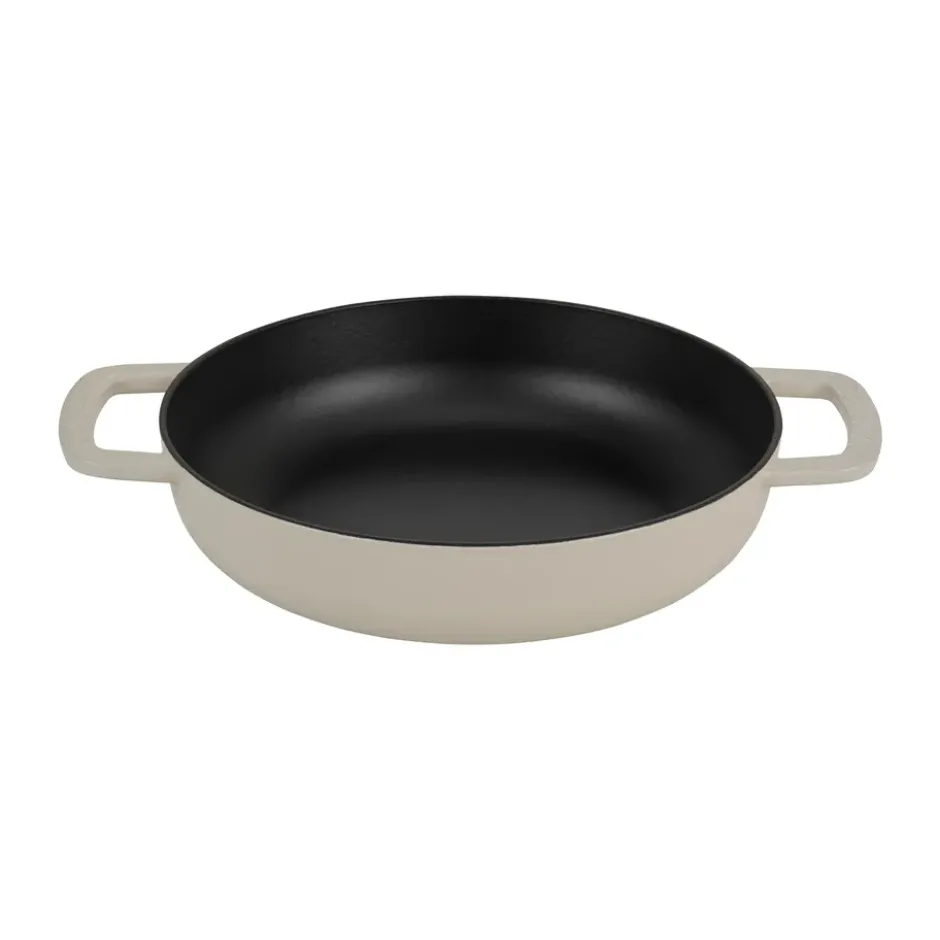 Combekk Enameled traktörpanna gjutjärn Ø28 cm, Sand-gold knob