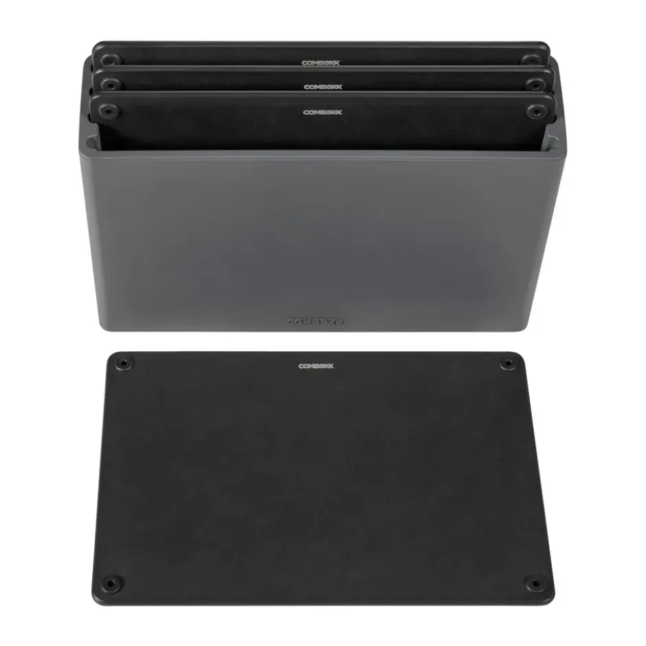 Combekk skärbräda 4-pack, Black-black