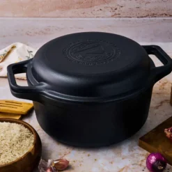 Combo Cooker gjutjärngryta-stekpannaset 2 delar, Svart