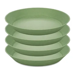 Connect djup tallrik Ø24 cm 4-pack, Nature leaf green