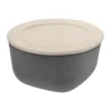 Connect skål/bunke med lock 2 L biocirk termoplast, Nature ash grey