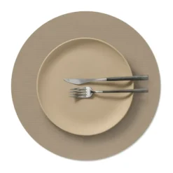 Corduroy bordstablett, Clay brown, circle, L