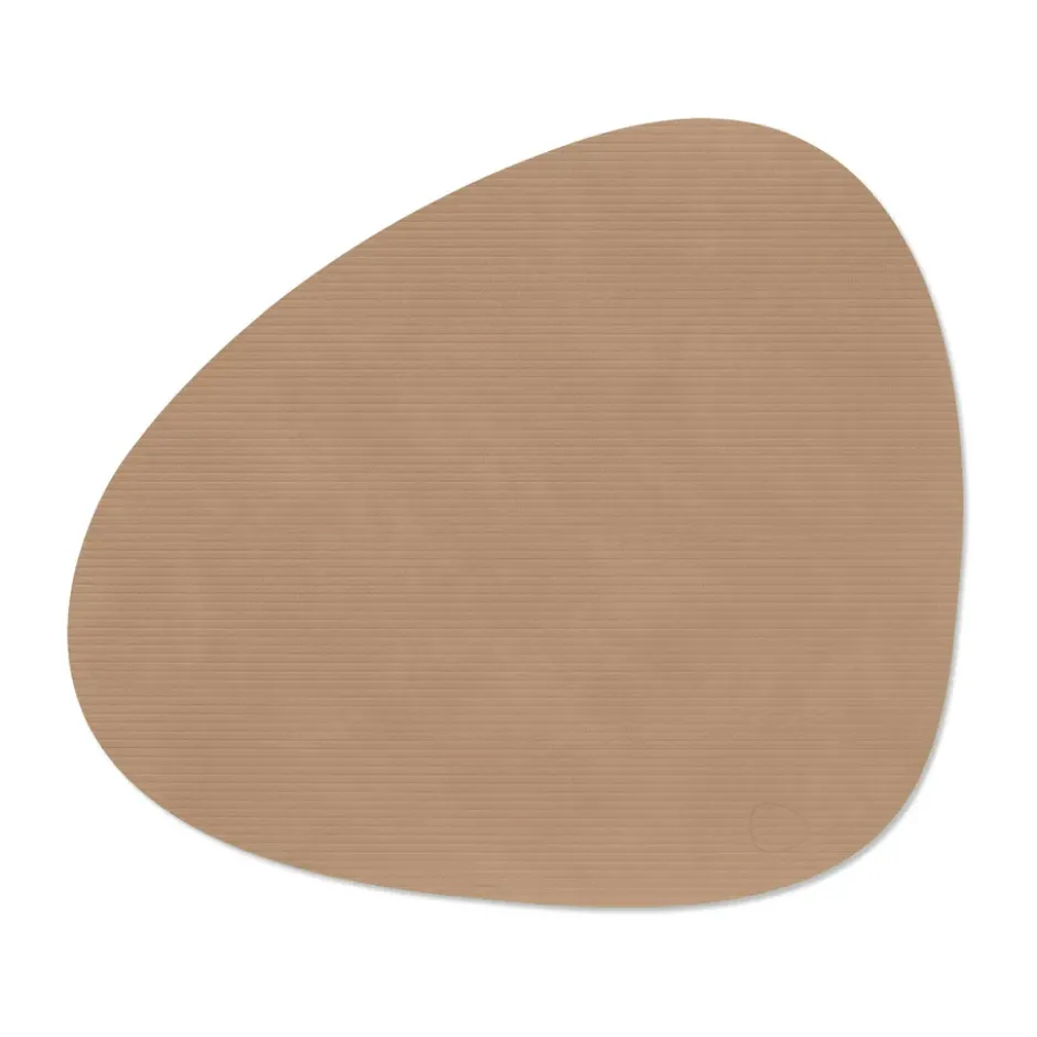 Corduroy bordstablett curve L, Nougat