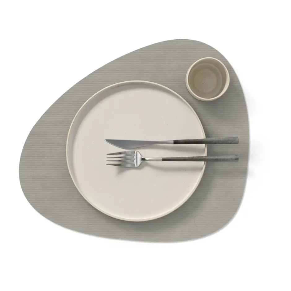 Corduroy bordstablett curve L, Light Grey